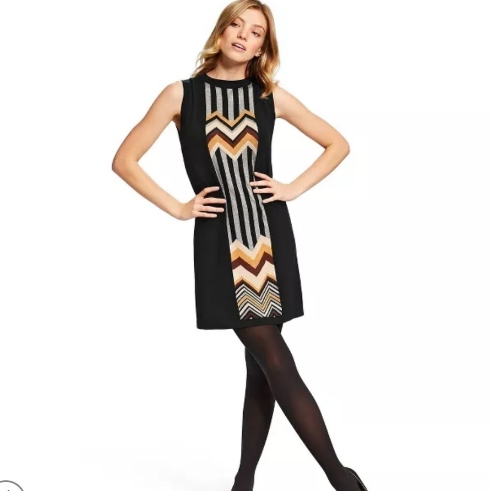 Missoni for Target Zig Zag Patchwork Sleeveless Dress NWT M Medium Black